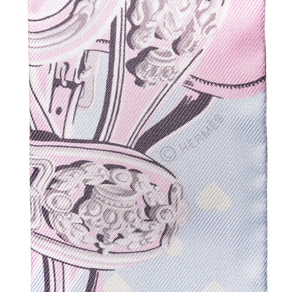 Hermes Silk Brides De Gala Love Twilly Bleu Ciel Parme Vert 3 of 5