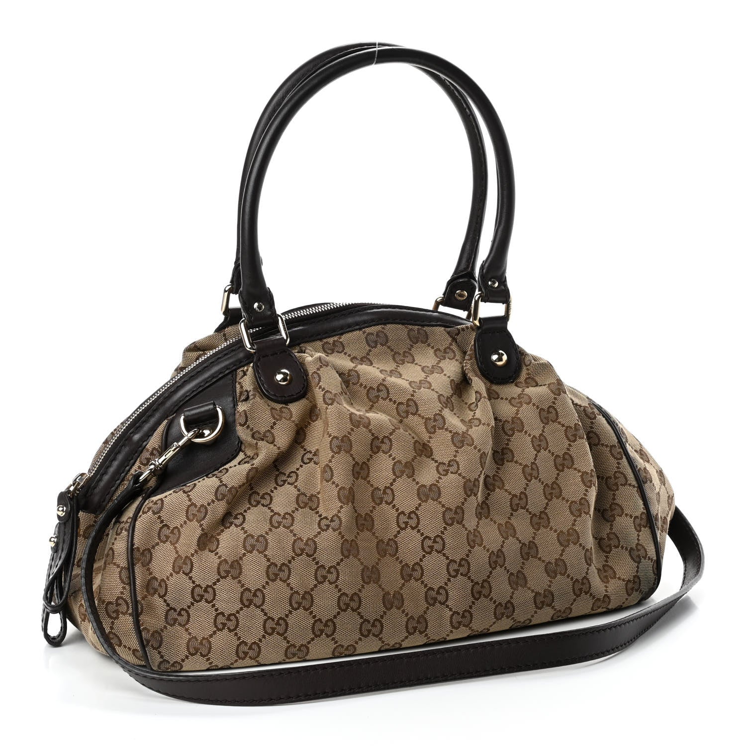 Gucci Monogram Medium Sukey Boston Bag Brown 2 of 4
