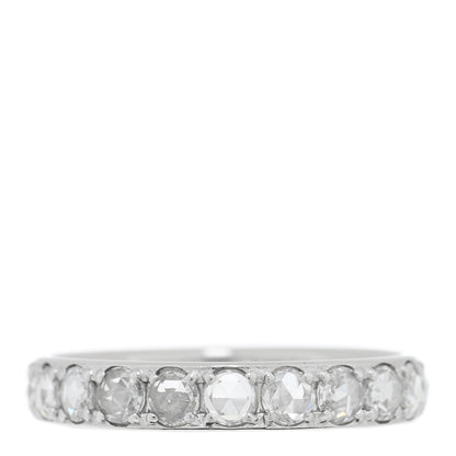 Tiffany 18K White Gold Diamond Metro Rose Cut Eternity Band Ring 58 8.5 3 of 5