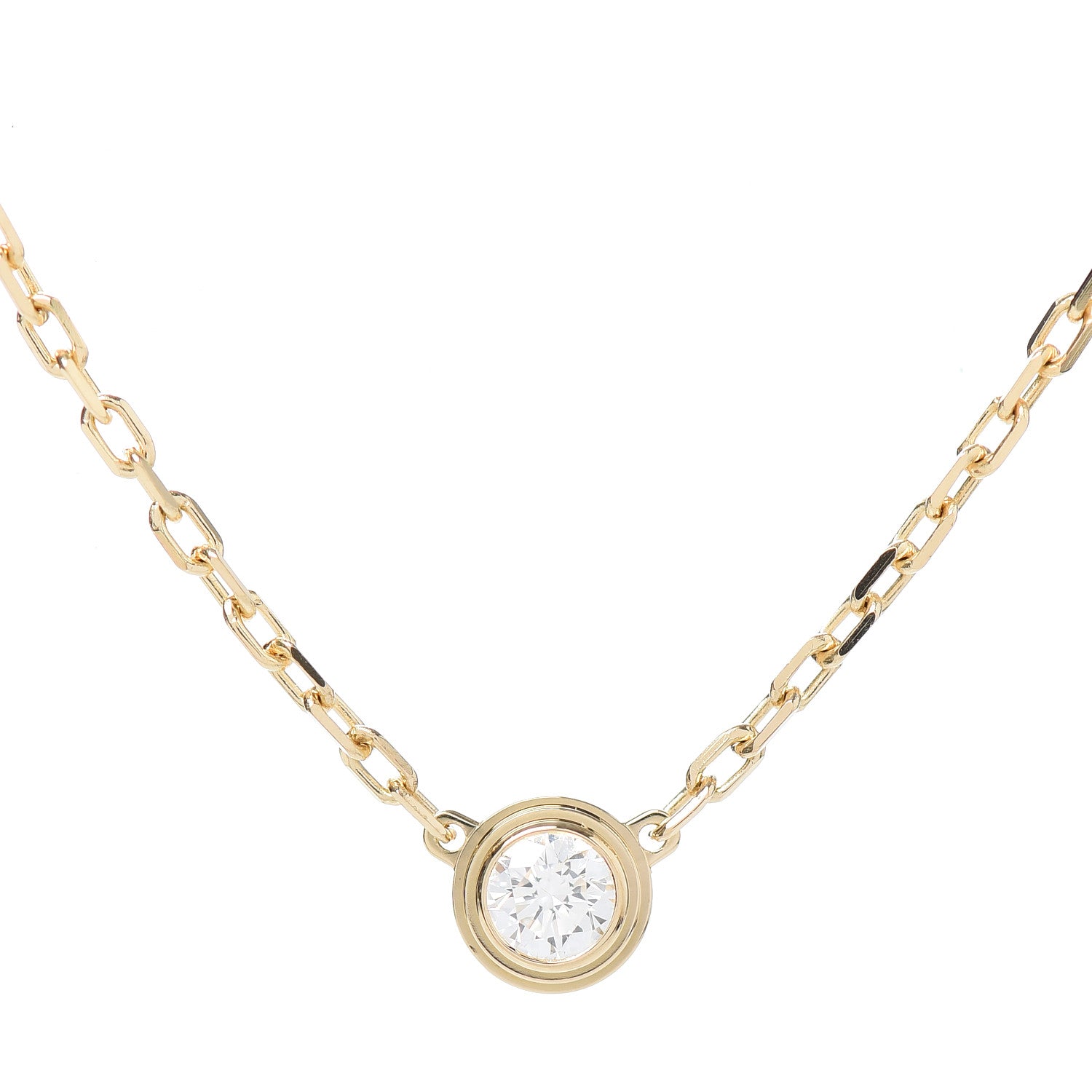 Cartier 18K Yellow Gold Diamond SM D'Amour Pendant Necklace 4 of 4