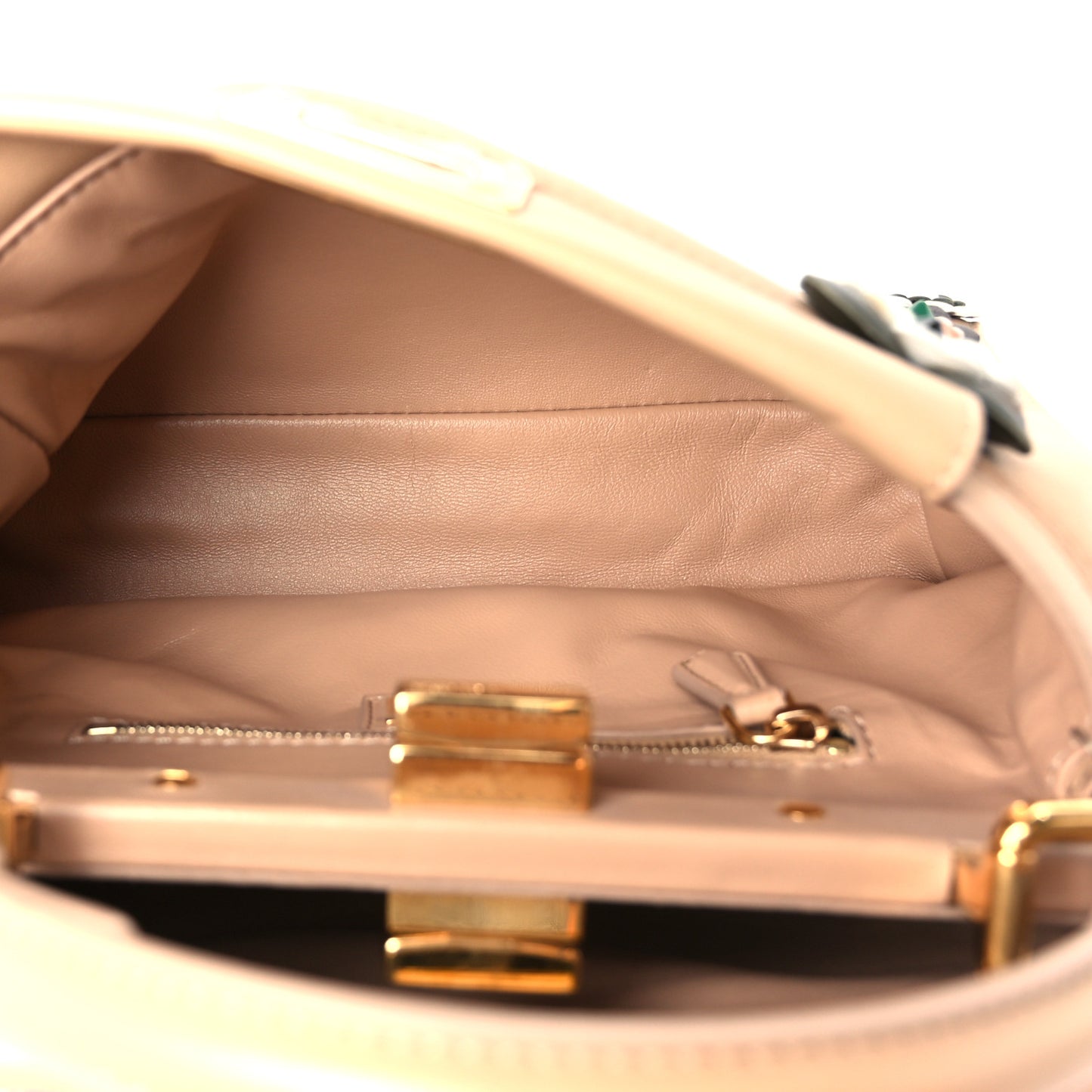 Nappa Flowerland Mini Peekaboo Iconic Satchel Pale Pink
