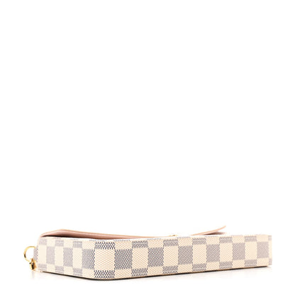 Louis Vuitton Damier Azur Pochette Felicie Chain Wallet Rose Ballerine 5 of 12