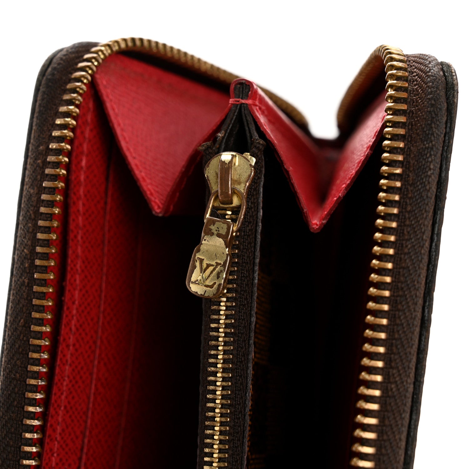 Louis Vuitton Damier Ebene Clemence Wallet Cherry 9 of 11