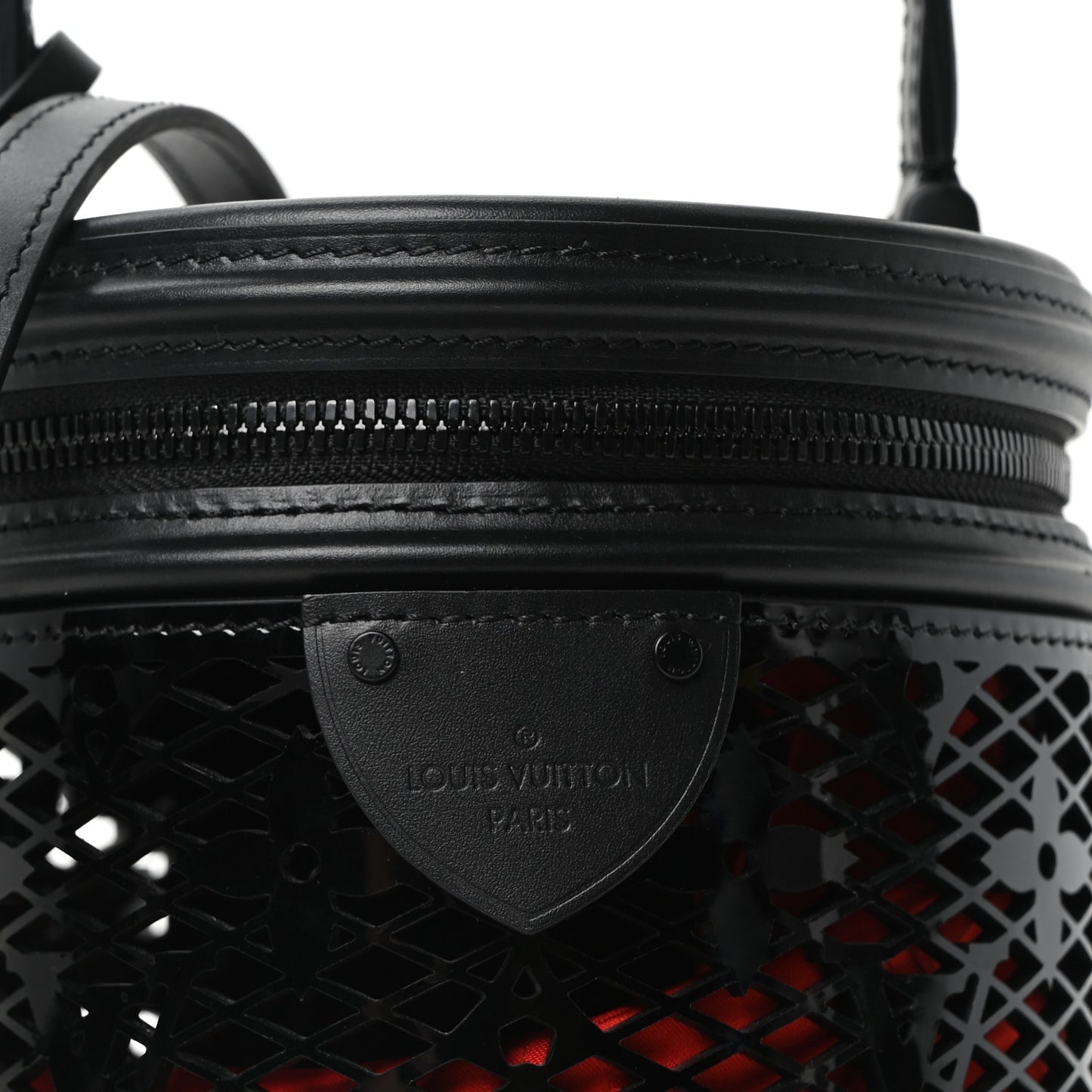 Patent Calfskin Laced Monogram Cannes Black