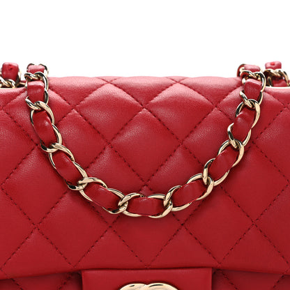 Chanel Lambskin Quilted Mini Square Flap Red 8 of 11