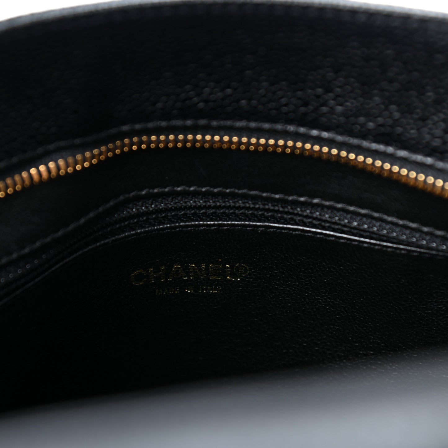 Caviar Quilted Medallion Tote Black