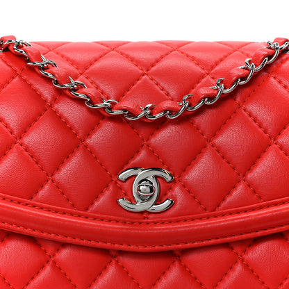 Chanel Lambskin Quilted Small Geometric Flap Red 8 of 10