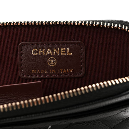 Chanel Caviar Quilted Zip Card Holder Wallet Black 6 of 8