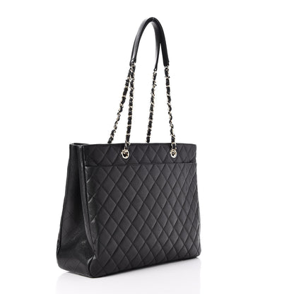 Chanel Caviar Quilted Large Shopping Tote Black 3 of 8