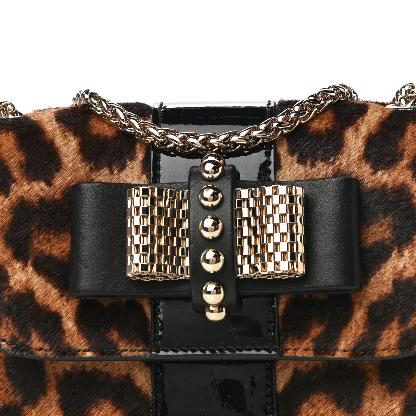 Calf Hair Leopard Print Mini Sweety Charity Crossbody Bag
