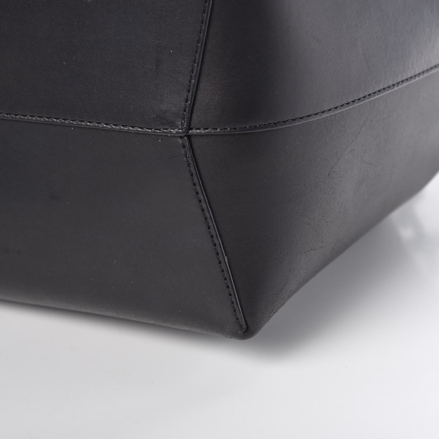 Mansur Gavriel Vegetable Tanned Calfskin Bucket Bag Black Oro 11 of 12