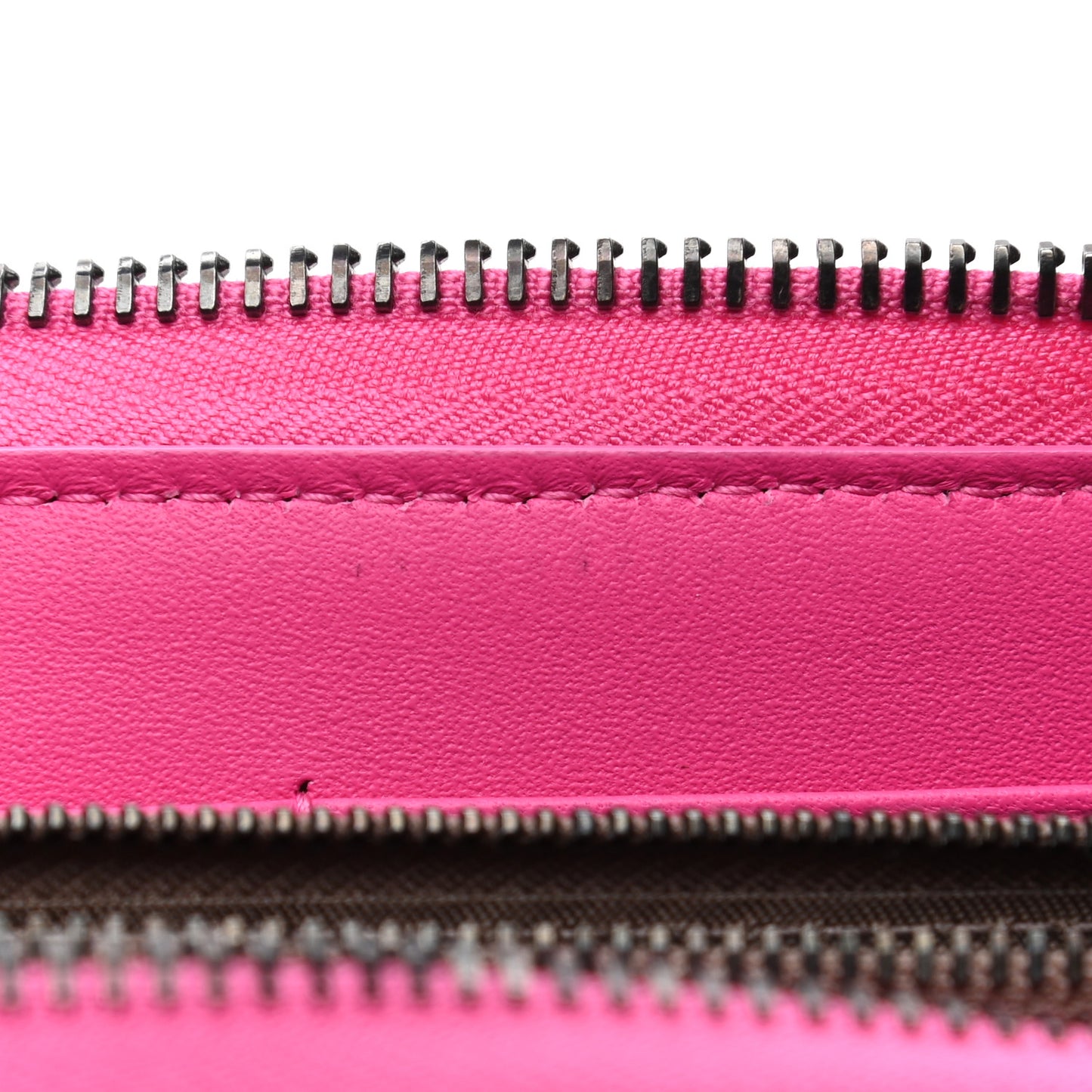 Nappa Intrecciato Zip Around Wallet Pink