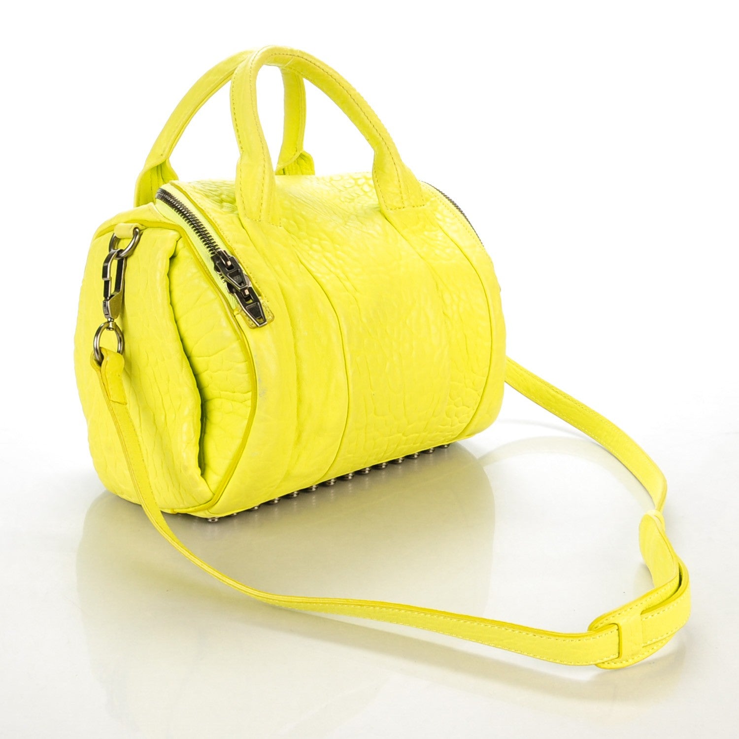 Alexander Wang Pebbled Lambskin Rockie Acid Black Nickel Hardware 3 of 8