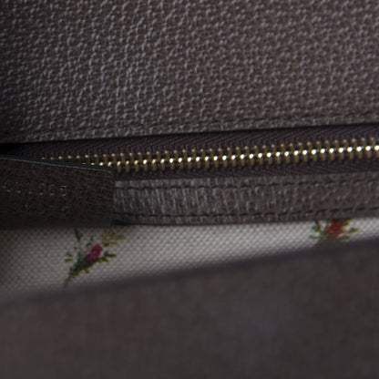 Gucci Calfskin Embroidered Medium Sylvie Top Handle Bag New Acero Multicolor 10 of 10