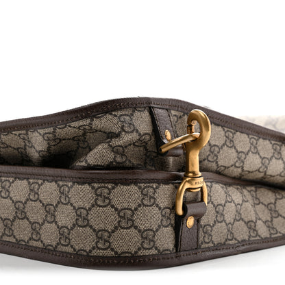 Gucci GG Supreme Monogram Textured Dollar Calfskin Web Ophidia Savoy Garment Bag Beige Ebony New Acero 9 of 11