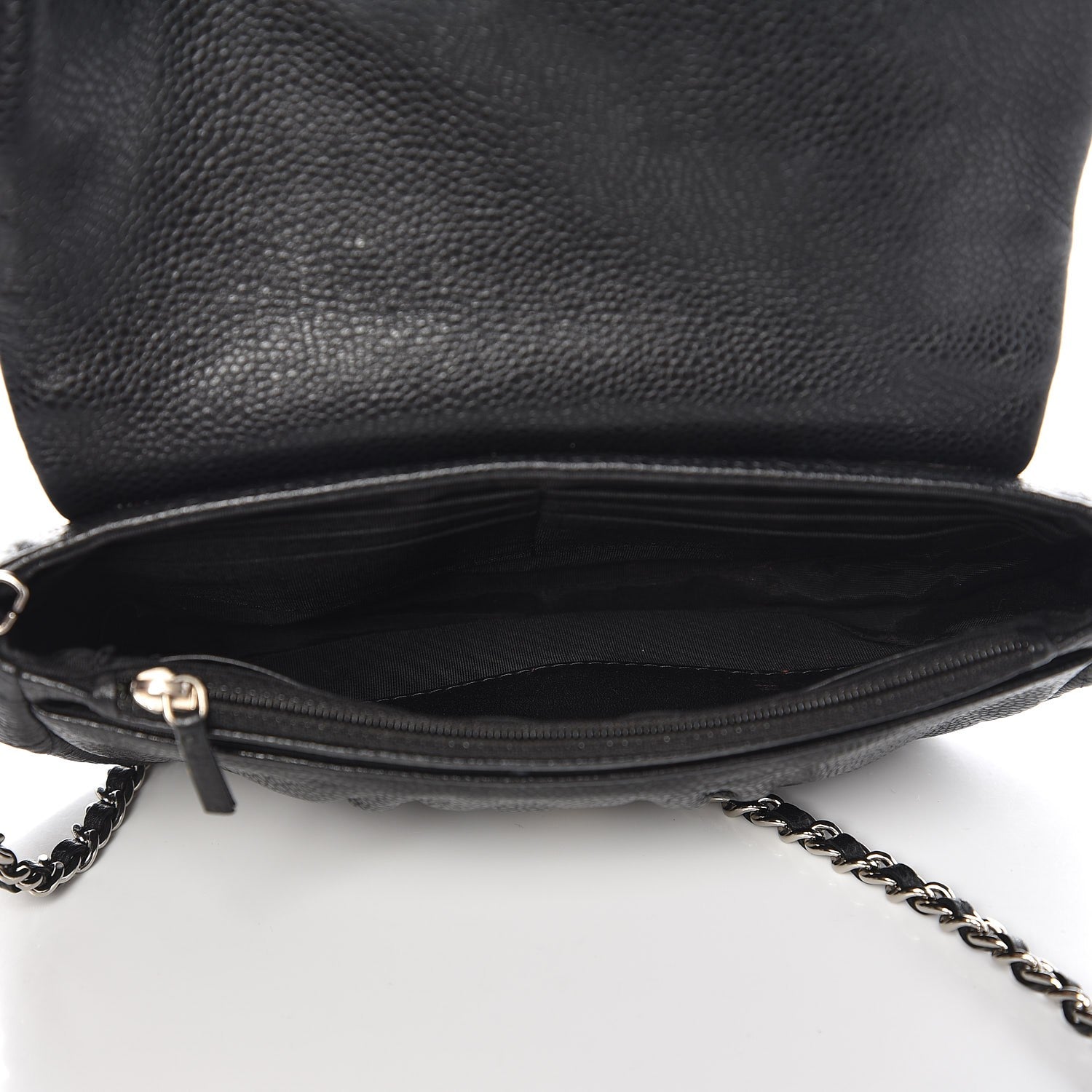 Chanel Caviar Half Moon Wallet On Chain WOC Black 5 of 9