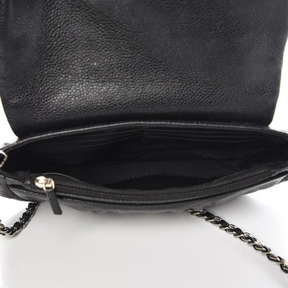Chanel Caviar Half Moon Wallet On Chain WOC Black 5 of 9