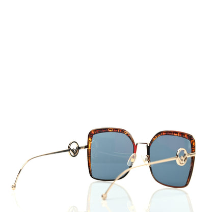 Fendi Metal Acetate F is Fendi FF Square Sunglasses FF 0294/S Gold Havana 3 of 6