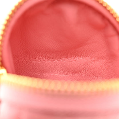 Christian Dior Lambskin Mini Cannage Round Caro Crossbody Pouch Peach Blossom Pink 6 of 7