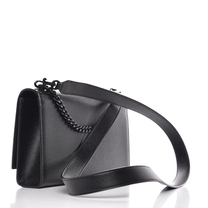 Saint Laurent Grain De Poudre Medium Classic Monogram Kate Double Handle Satchel Black 4 of 8