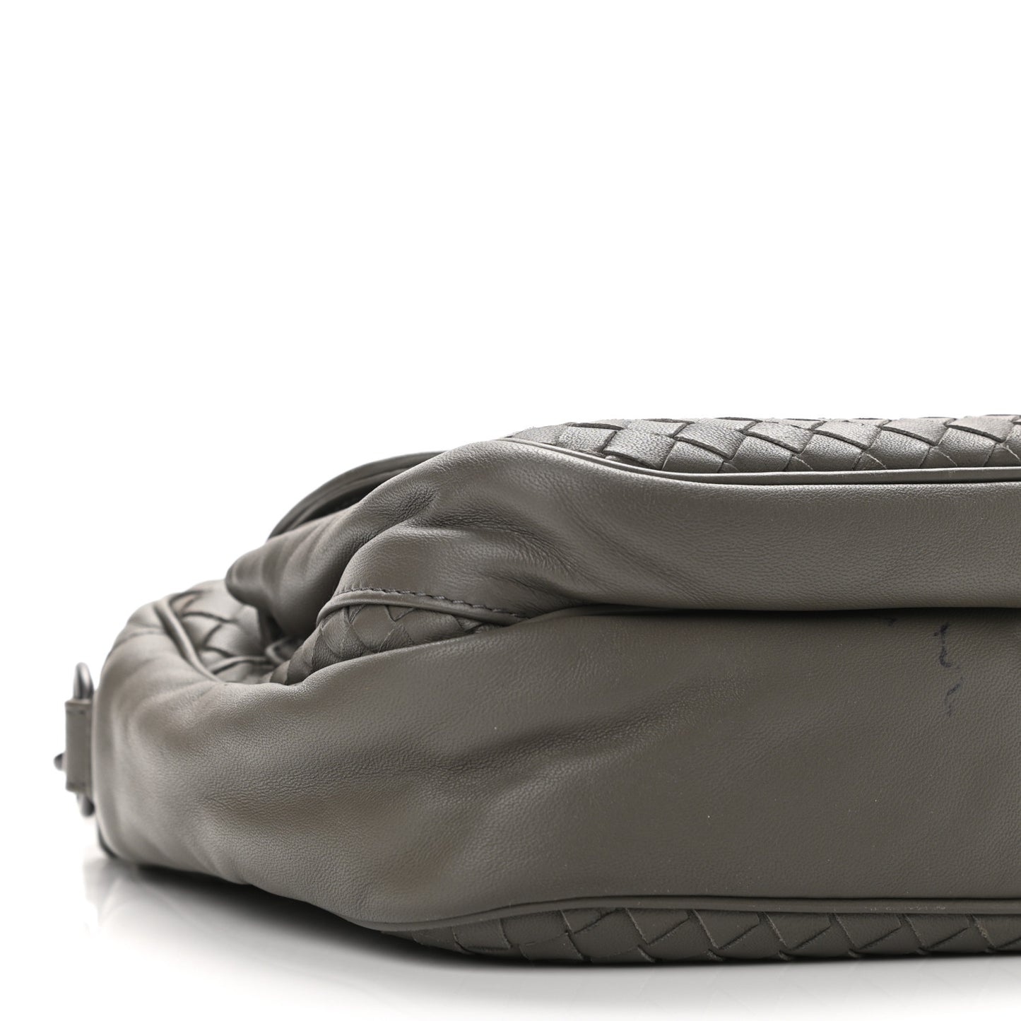 Nappa Intrecciato Messenger Bag Grey