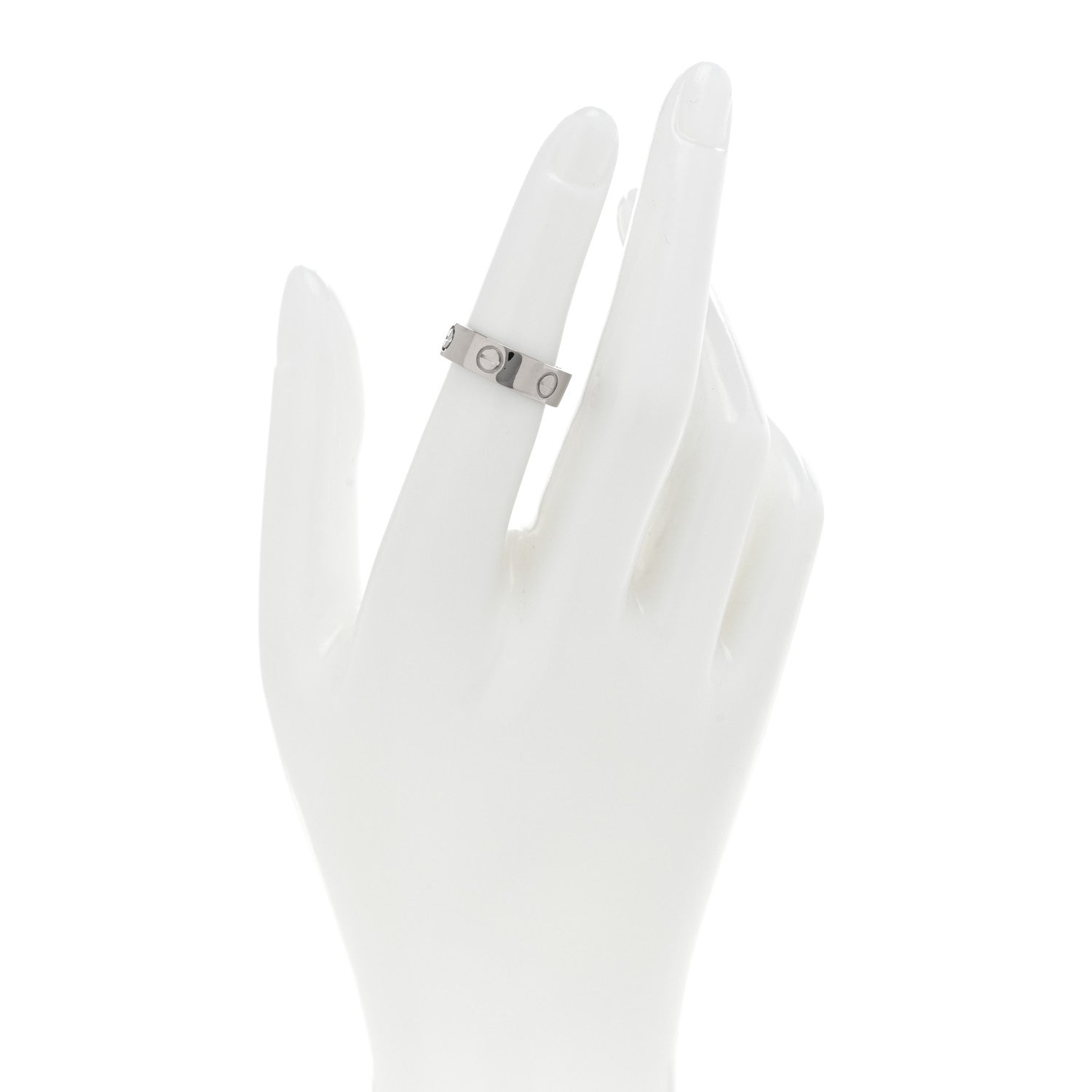 Cartier 18K White Gold 5.5mm LOVE Ring 50 5.25 2 of 4