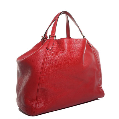 Gucci Pebbled Calfskin Large Soho Shoulder Bag Red 3 of 9