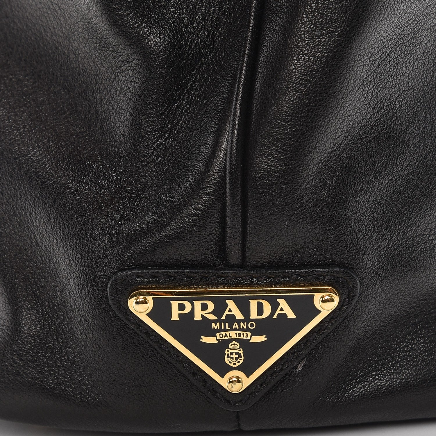 Prada Soft Calf Frame Shoulder Bag Black 9 of 9