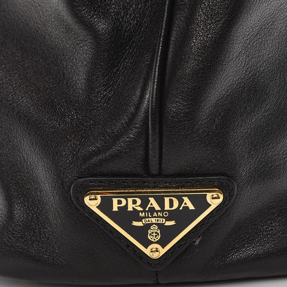 Prada Soft Calf Frame Shoulder Bag Black 9 of 9