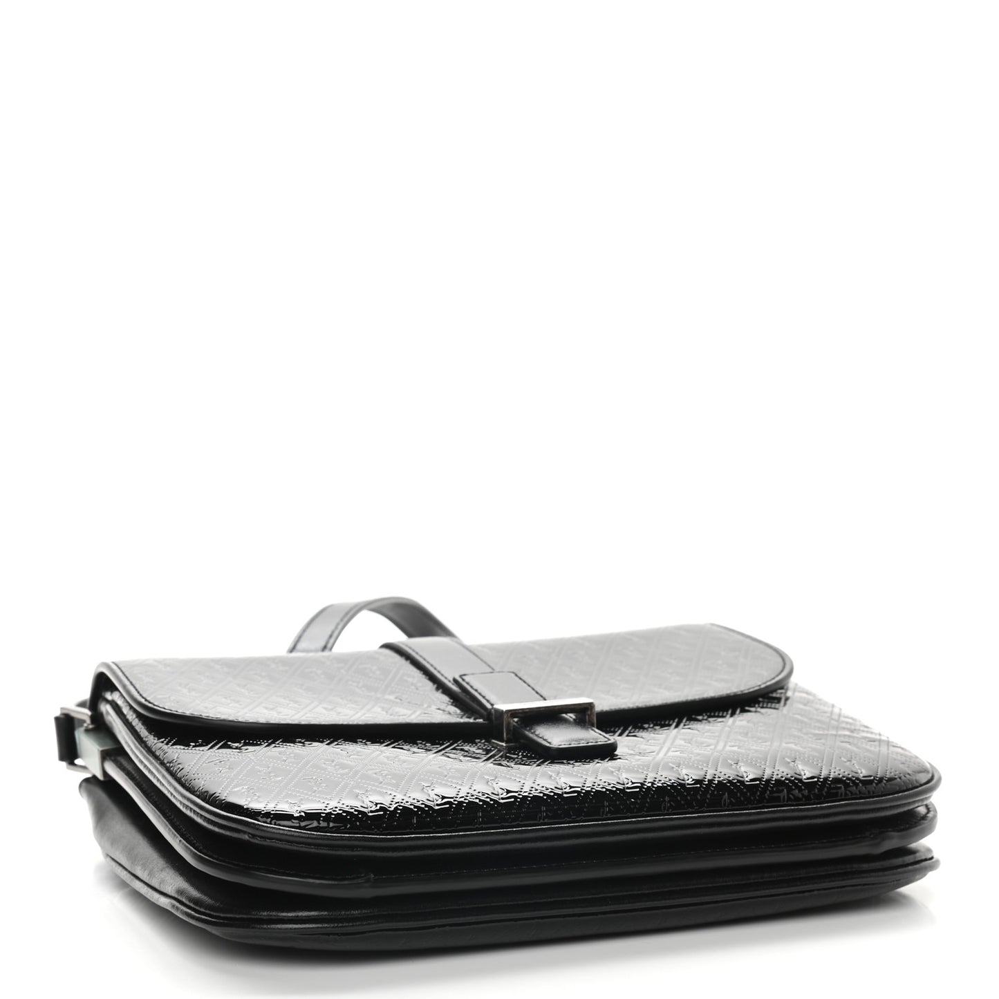 Patent Embossed Small Le Monogramme Satchel Black
