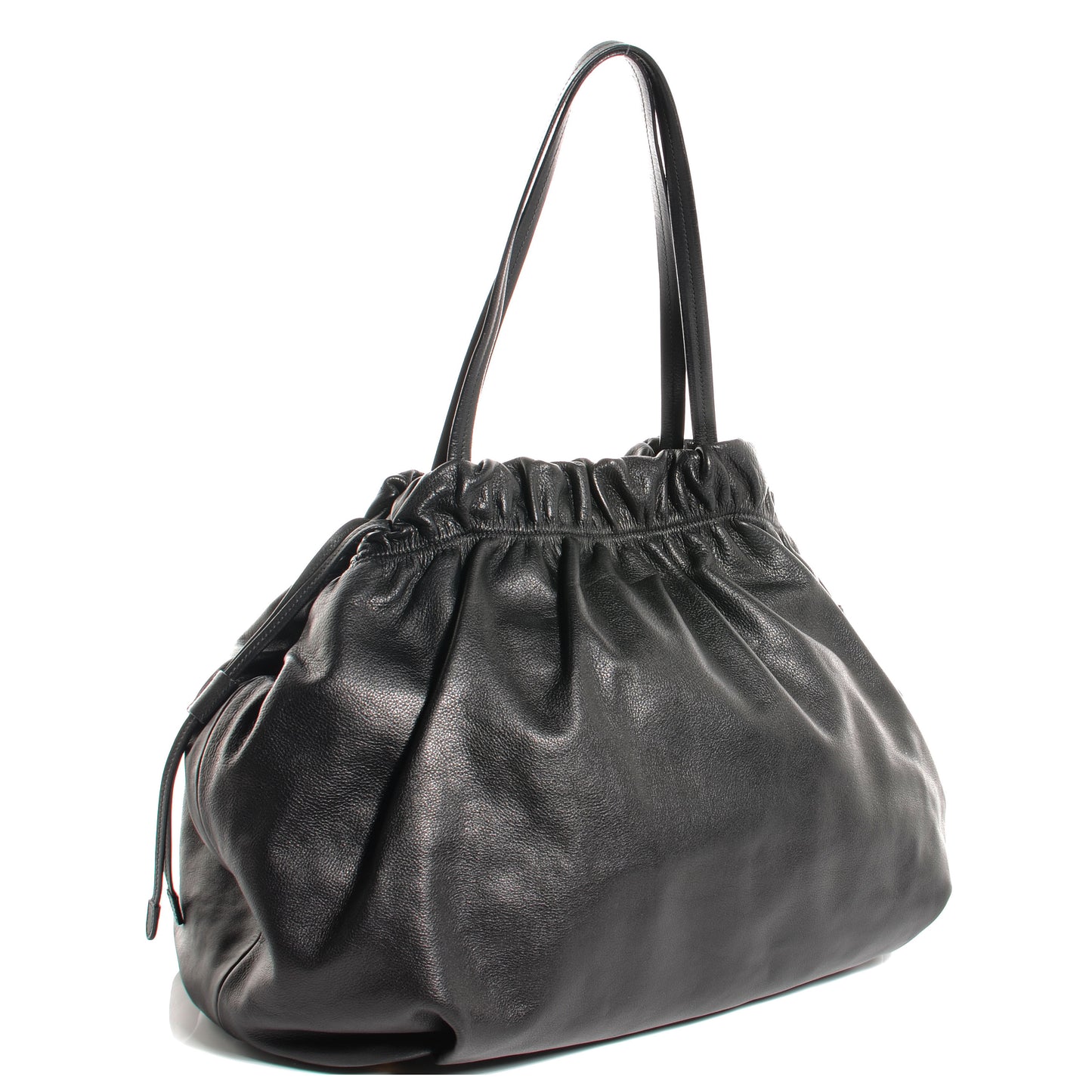 Soft Calf Shopping Tote Nero Black