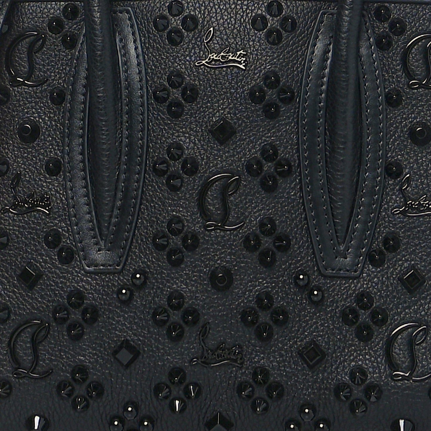 Calfskin Spikes Loubinthesky Mini Paloma Black