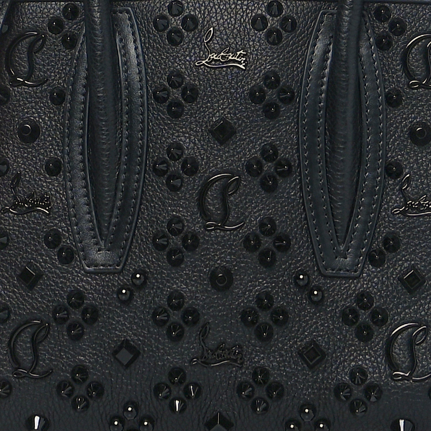 Christian Louboutin Calfskin Spikes Loubinthesky Mini Paloma Black 8 of 10
