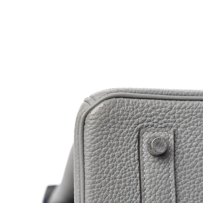 Hermes Togo Bi-Color Birkin 35 Gris Mouette Bleu Agate 8 of 15