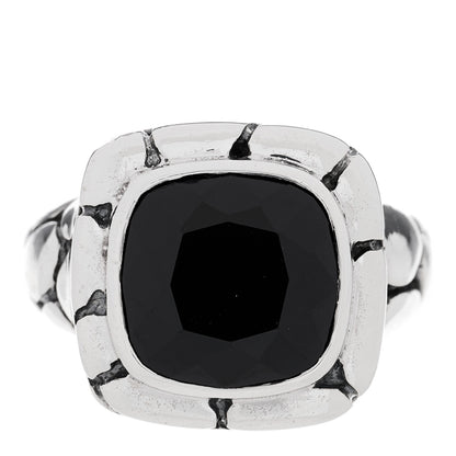 John Hardy Sterling Silver Black Onyx Kali Square Ring 54 7 1 of 4