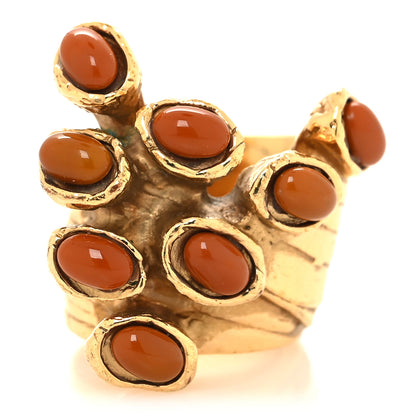 Saint Laurent Arty Dots Ring 50 5.5 Gold 1 of 4