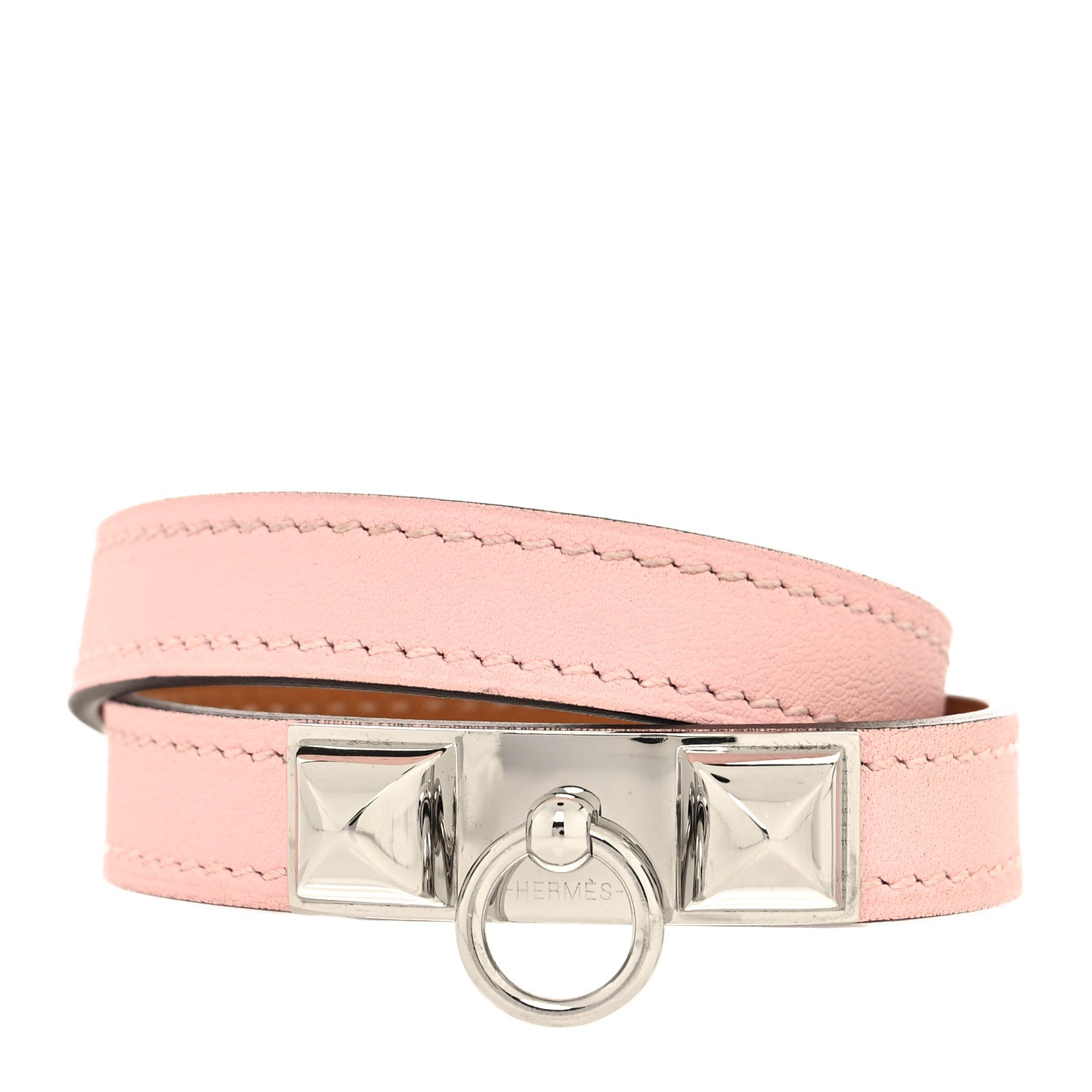 Hermes Swift Rivale Double Tour Bracelet Rose Sakura 1 of 6