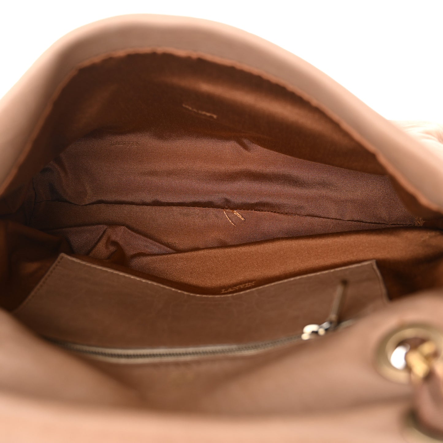 Lambskin Quilted Medium Happy Shoulder Bag Mastic