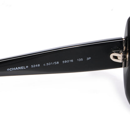 Chanel CC Camellia Sunglasses 5248 Black 4 of 6