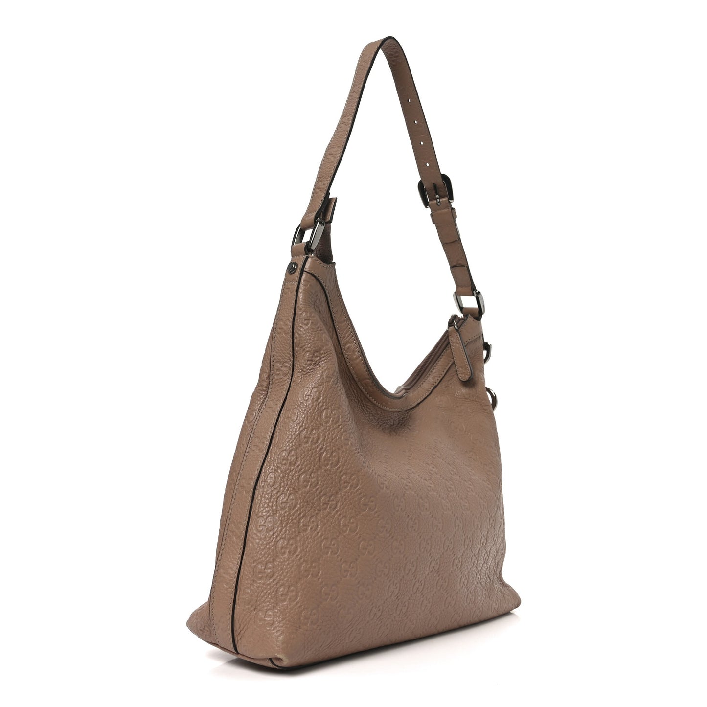 Guccissima GG Charm Hobo Beige
