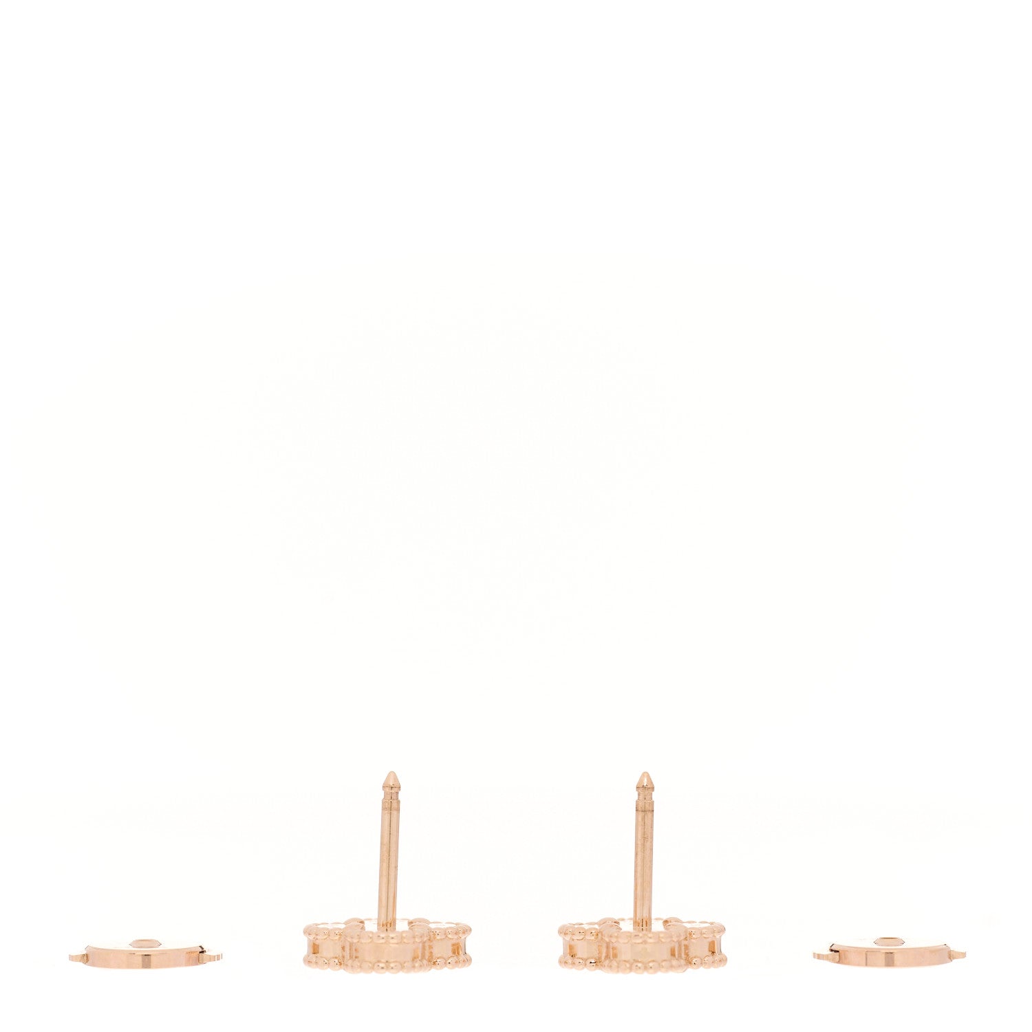 Van Cleef & Arpels 18K Rose Gold Carnelian Sweet Alhambra Earrings 3 of 4