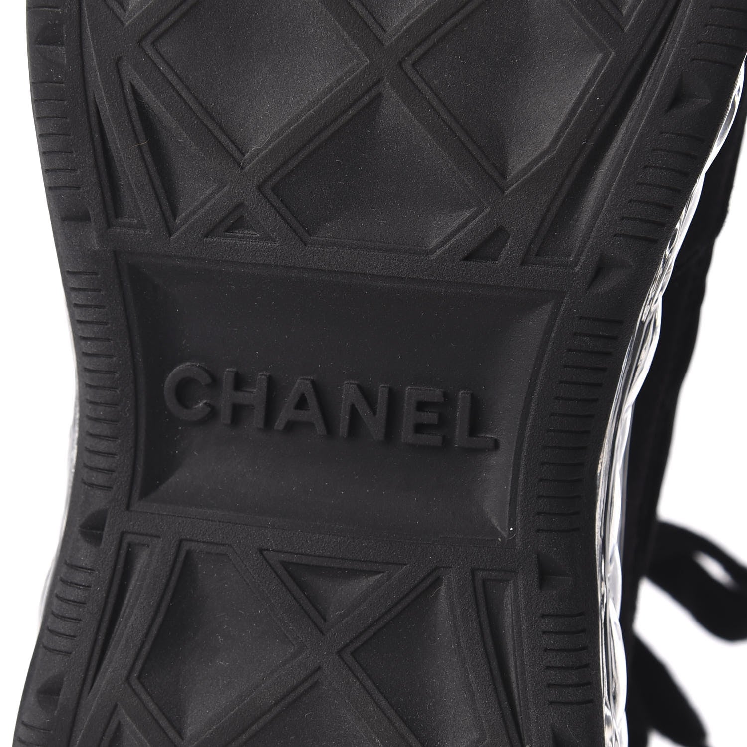 Chanel Suede Calfskin Velvet Grosgrain CC Sneakers 37.5 Black 8 of 10