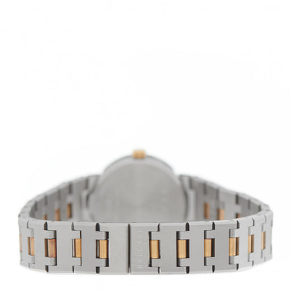 Bulgari Stainless Steel 18K Yellow Gold 23mm Quartz Watch Black 4 of 5