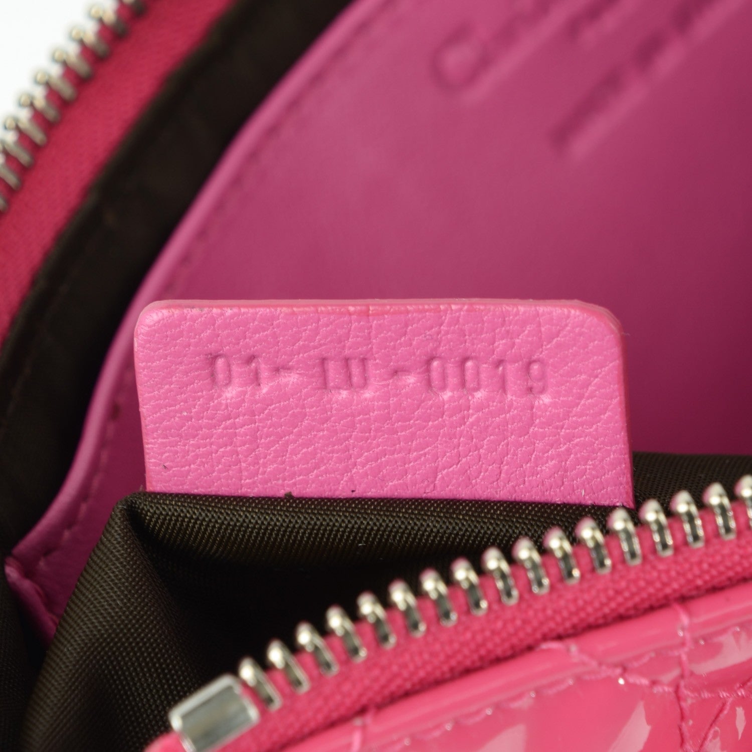 Christian Dior Patent Cannage Lady Dior Mini Pochette Framboise 7 of 7