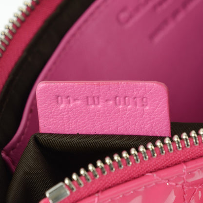 Christian Dior Patent Cannage Lady Dior Mini Pochette Framboise 7 of 7