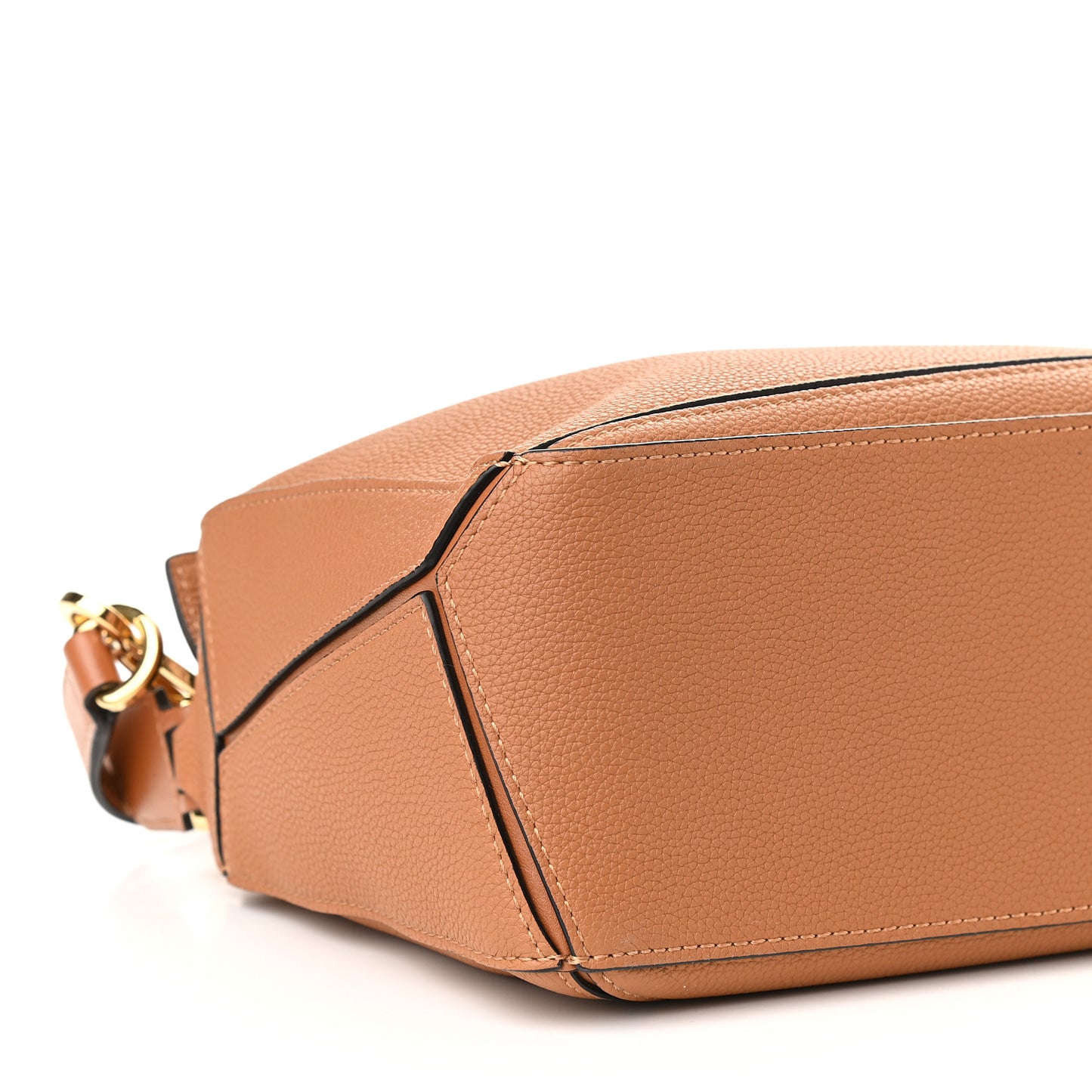 Grained Calfskin Small Puzzle Bag Tan