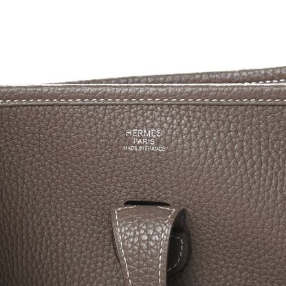 Hermes Taurillon Clemence Evelyne III PM Etoupe 6 of 13