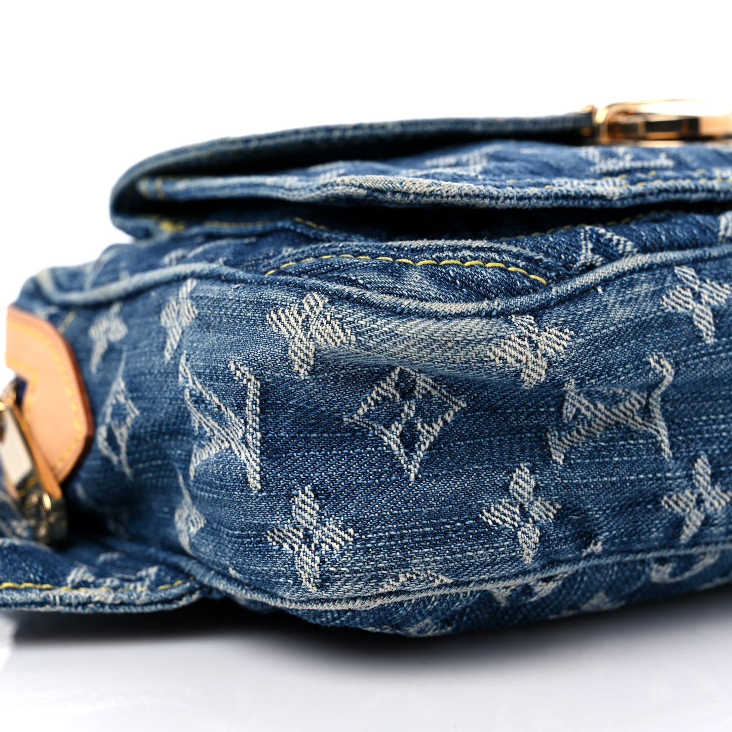 Monogram Denim Bum Bag Blue