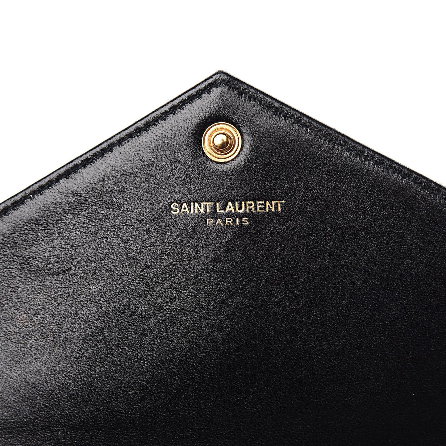 Metallic Fabric Monogram Envelope Chain Wallet Anthracite