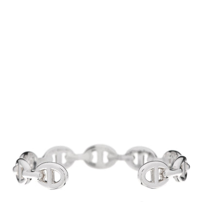 Hermes Sterling Silver MM Chaine d'Ancre Enchainee Cuff Bracelet ST 2 of 4